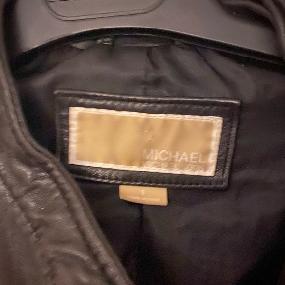 Michael Kors black leather jacket - Picture 2 of 4